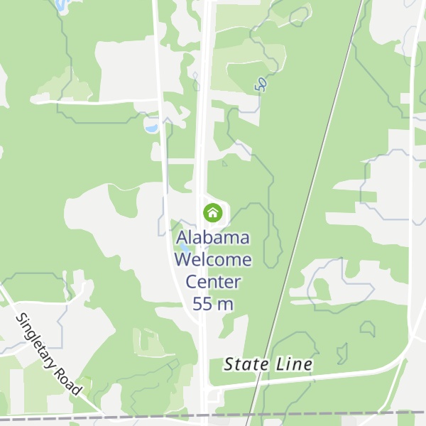 Map of Alabama Welcome Center