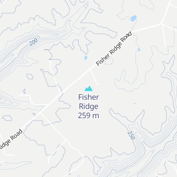 Map of Fisher Ridge