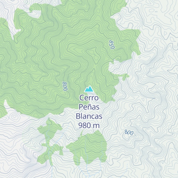 Map of Cerro Peñas Blancas