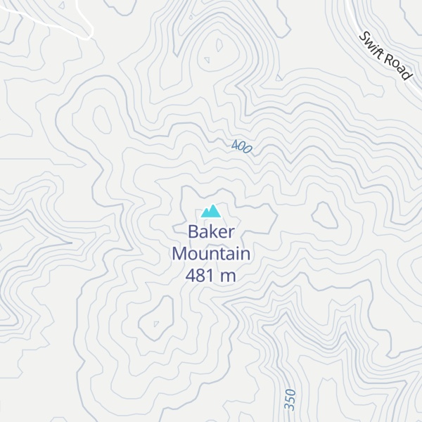 Map of Baker Mountain