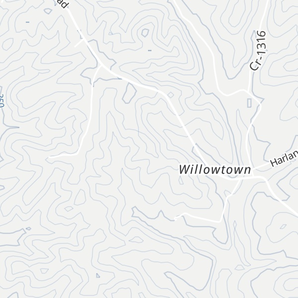 Map of Willowtown Hill