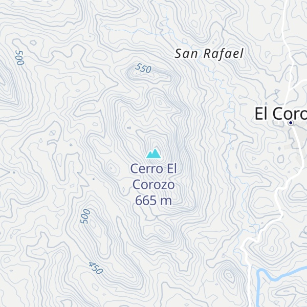 Map of Cerro El Corozo