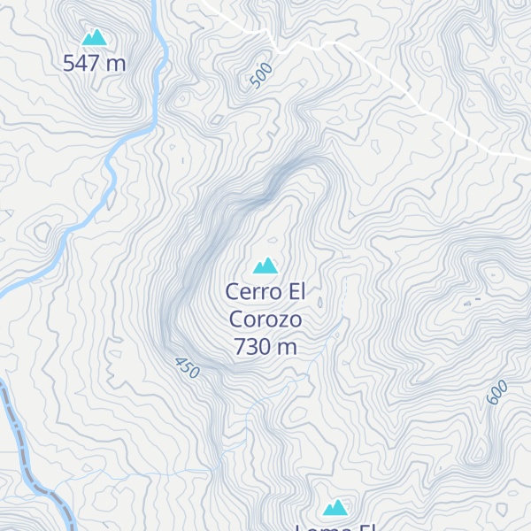 Map of Cerro El Corozo