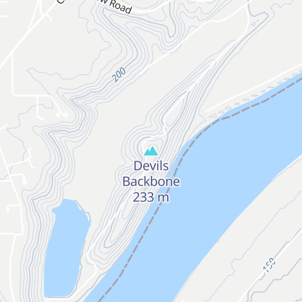 Map of Devils Backbone