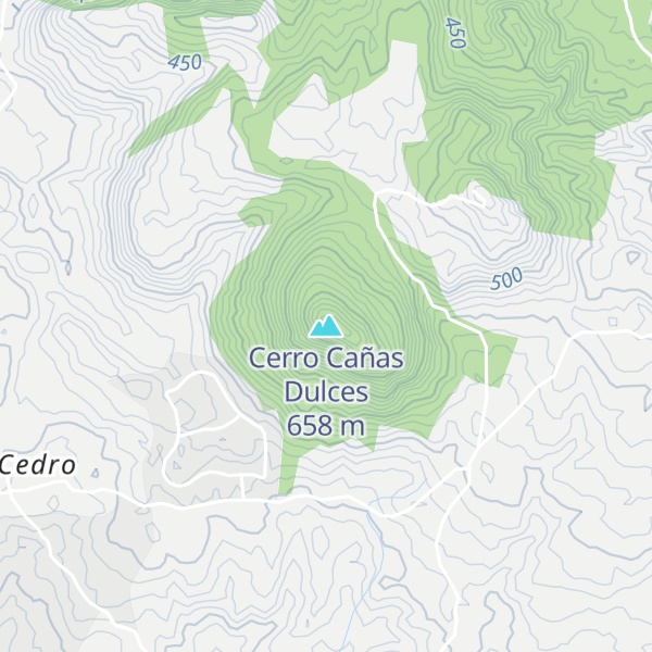 Map of Cerro Cañas Dulces
