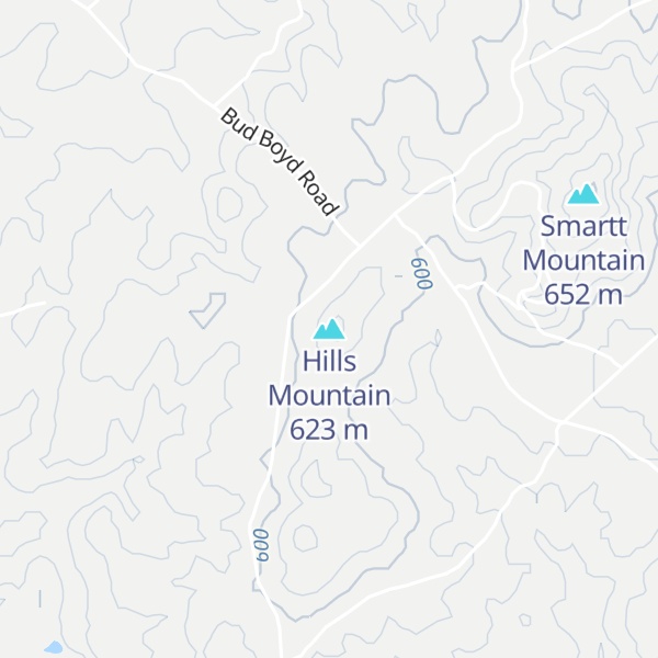 Map of Hills Mountain