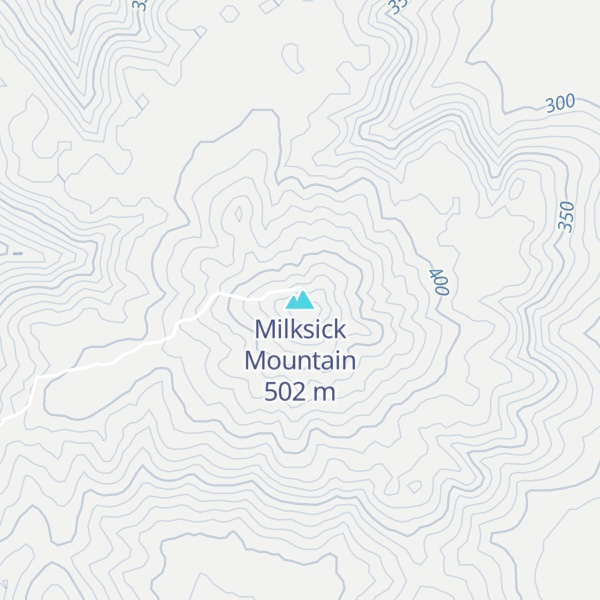 Map of Milksick Mountain