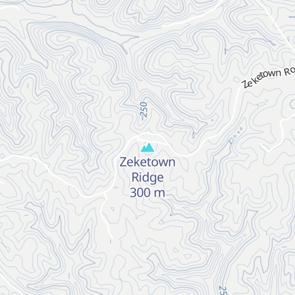 Map of Zeketown Ridge