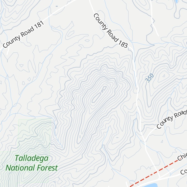 Map of Mercer Mountain