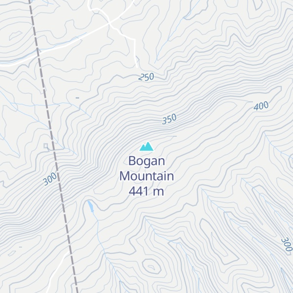 Map of Bogan Mountain