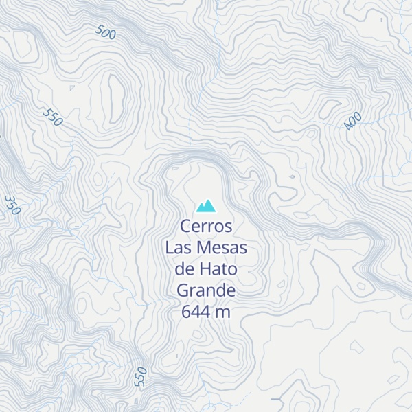 Map of Cerros Las Mesas de Hato Grande
