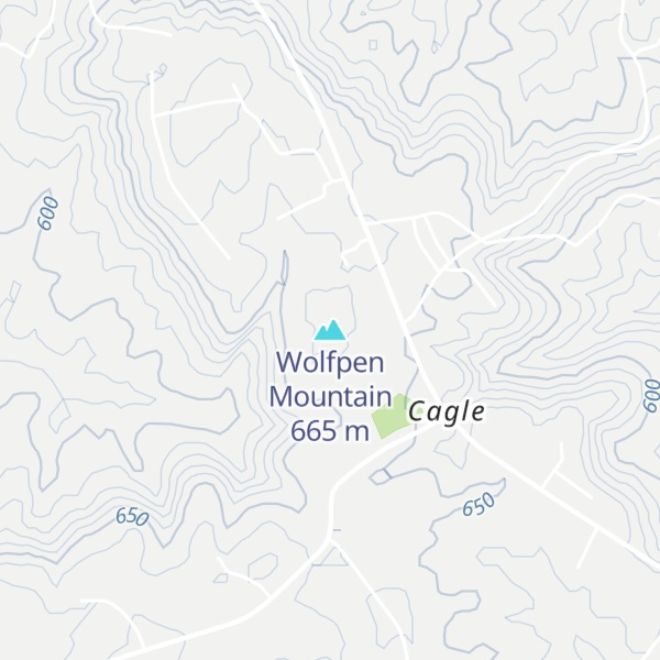 Map of Wolfpen Mountain