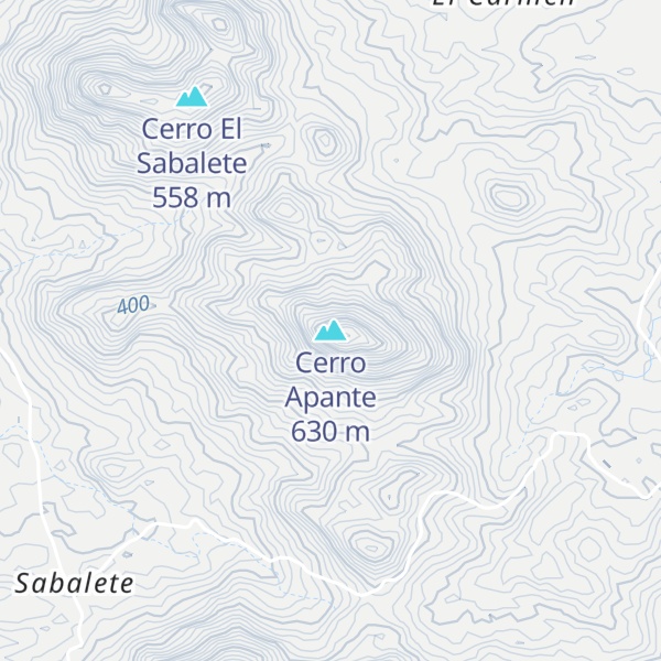 Map of Cerro Apante