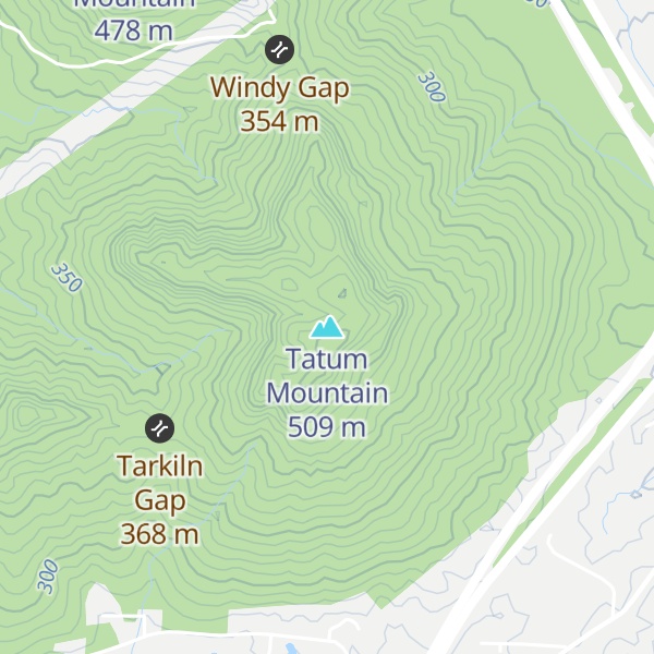 Map of Tatum Mountain