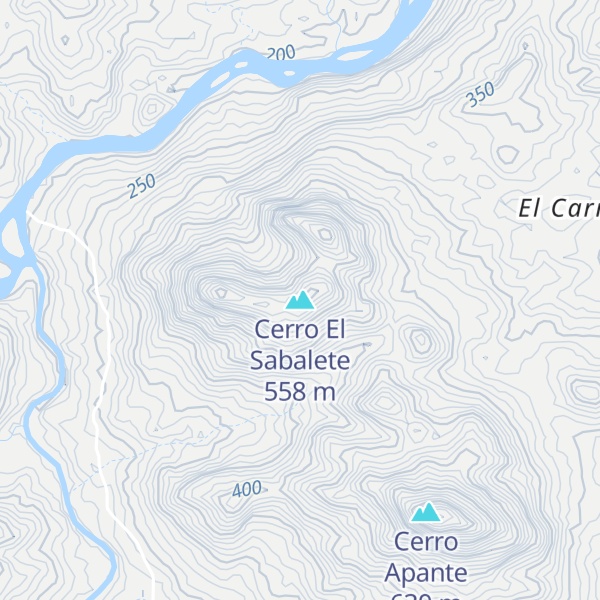 Map of Cerro El Sabalete