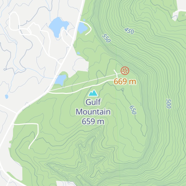 Map of Gulf Mountain