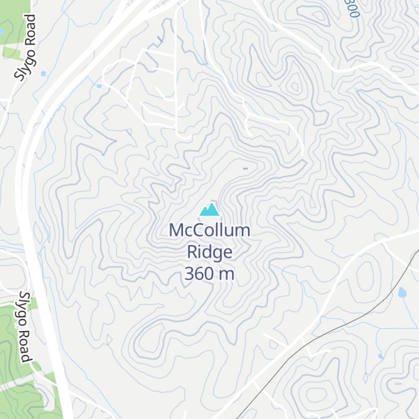 Map of McCollum Ridge