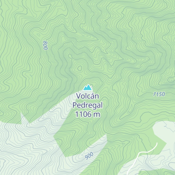 Map of Volcán Pedregal