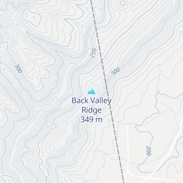 Map of Back Valley Ridge