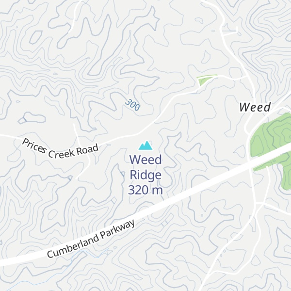 Map of Weed Ridge