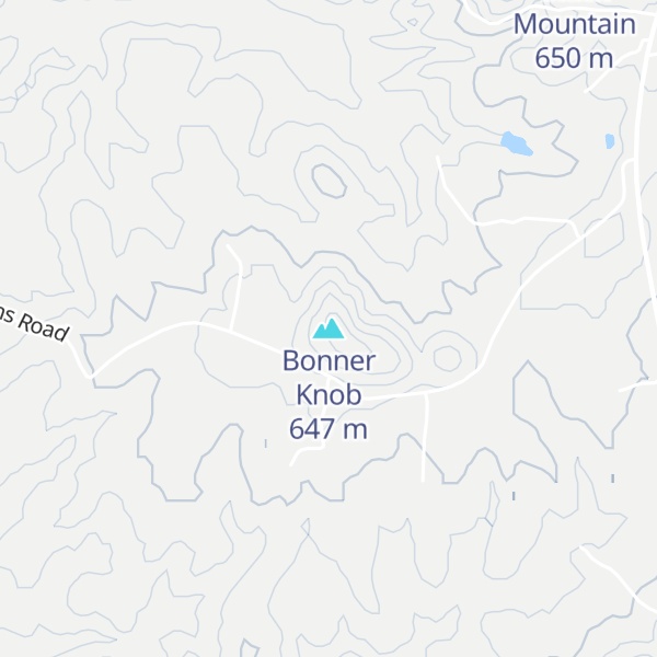 Map of Bonner Knob