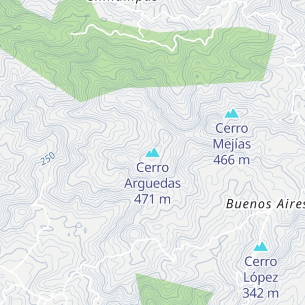 Map of Cerro Arguedas