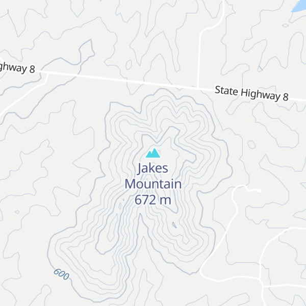 Map of Jakes Mountain