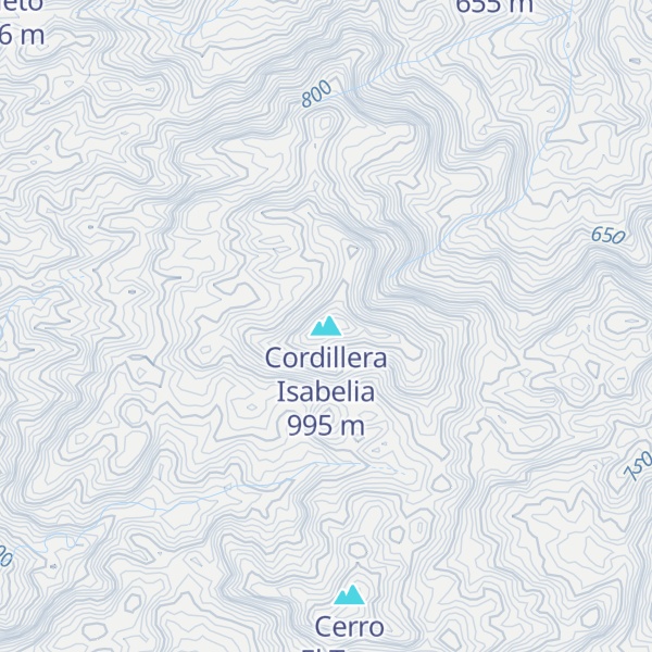 Map of Cordillera Isabelia