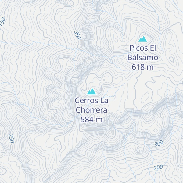 Map of Cerros La Chorrera