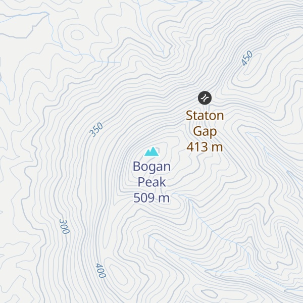 Map of Bogan Peak