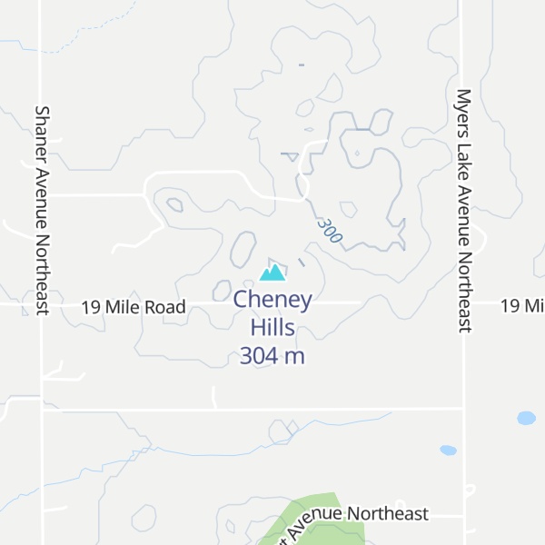 Map of Cheney Hills