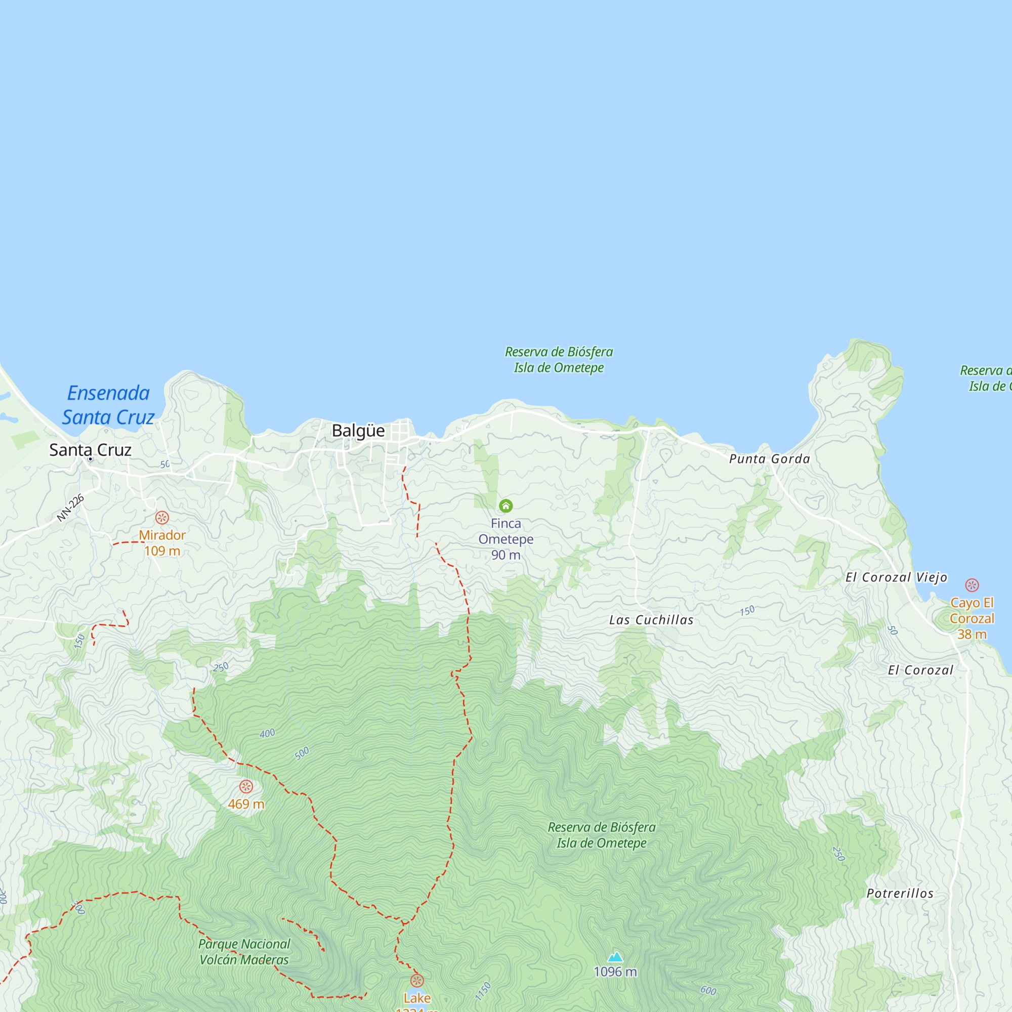 Finca Ometepe map