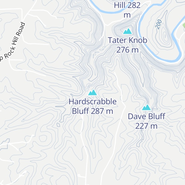Map of Hardscrabble Bluff