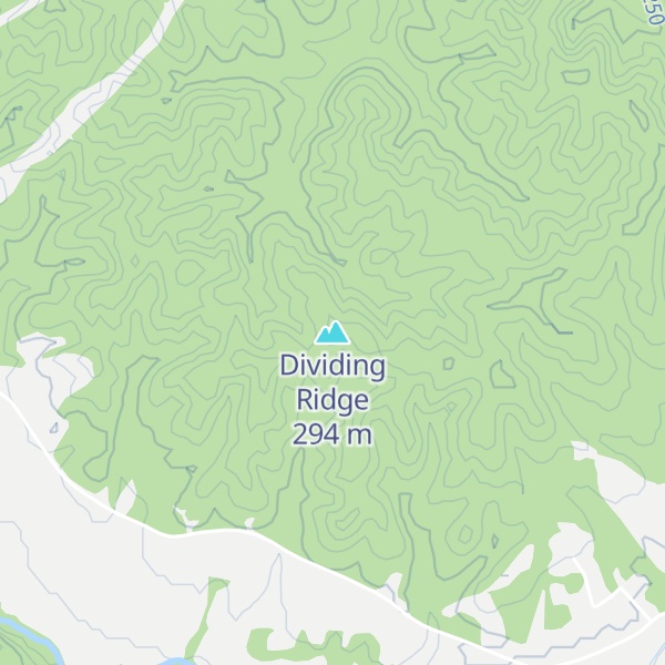 Map of Dividing Ridge