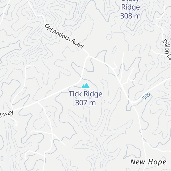 Map of Tick Ridge