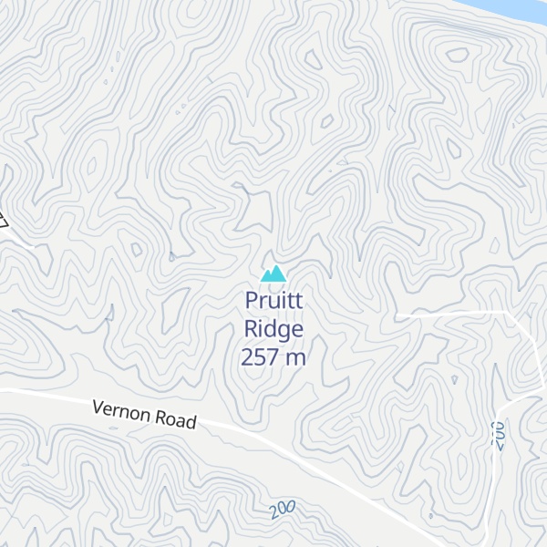 Map of Pruitt Ridge