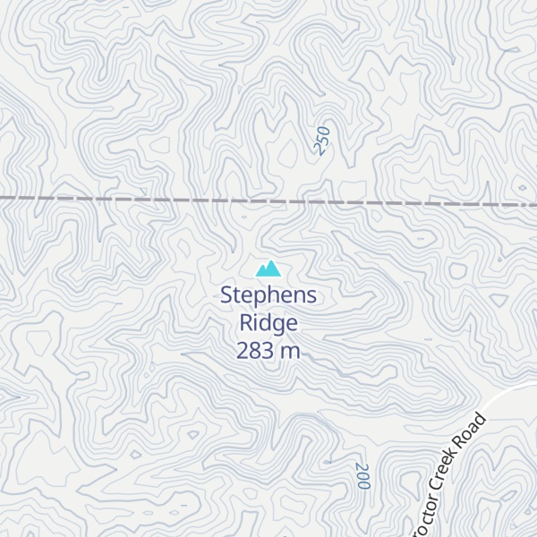 Map of Stephens Ridge