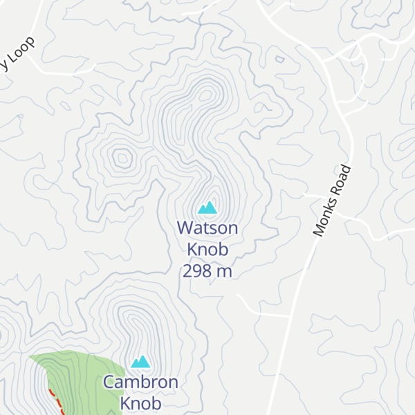 Map of Watson Knob
