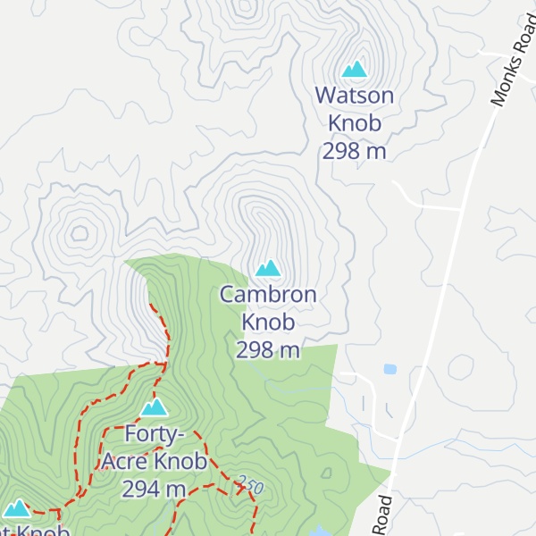 Map of Cambron Knob