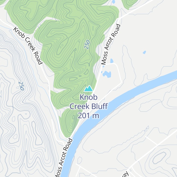 Map of Knob Creek Bluff