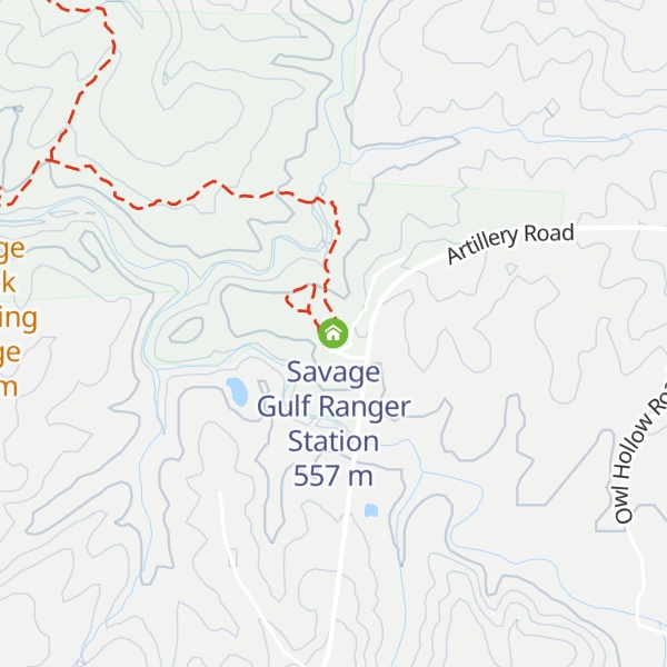 Map of Savage Gulf Ranger Station
