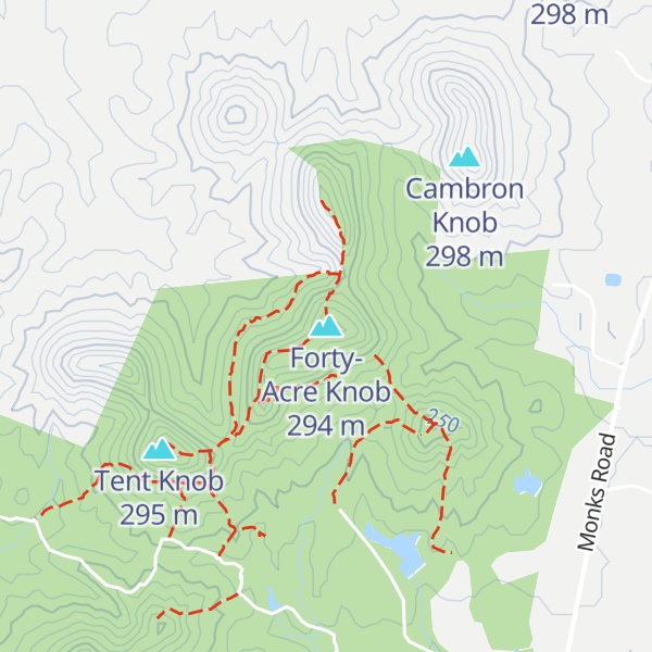 Map of Forty-Acre Knob