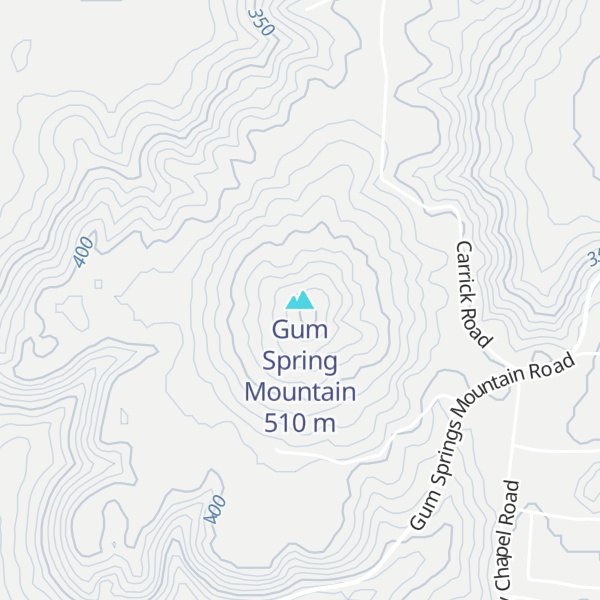 Map of Gum Spring Mountain