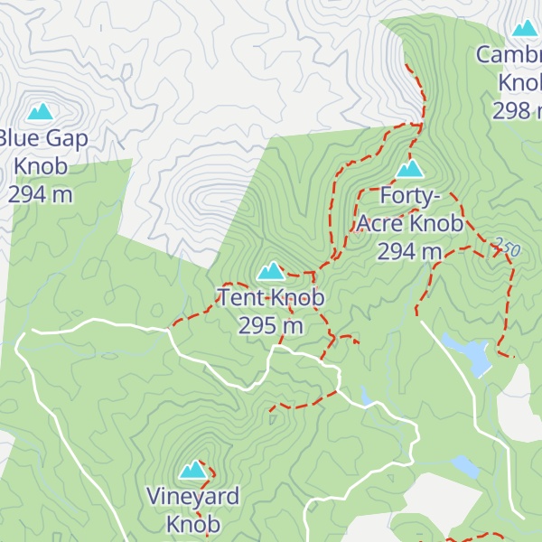 Map of Tent Knob