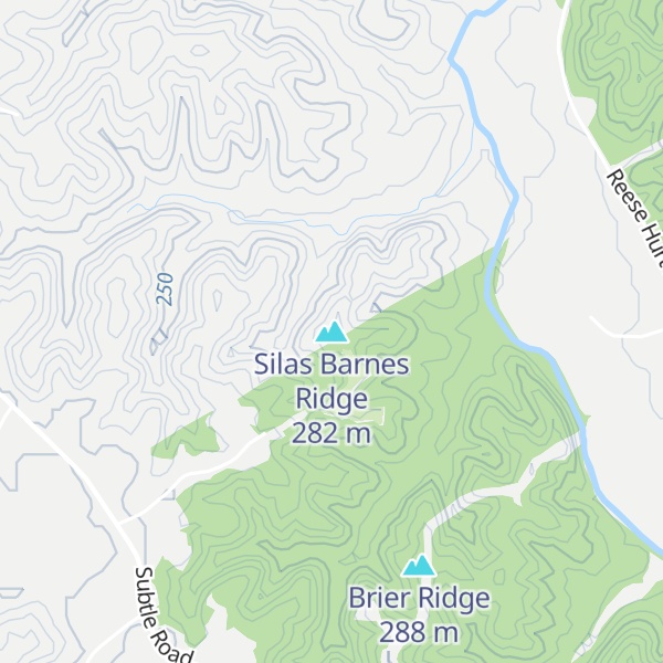 Map of Silas Barnes Ridge
