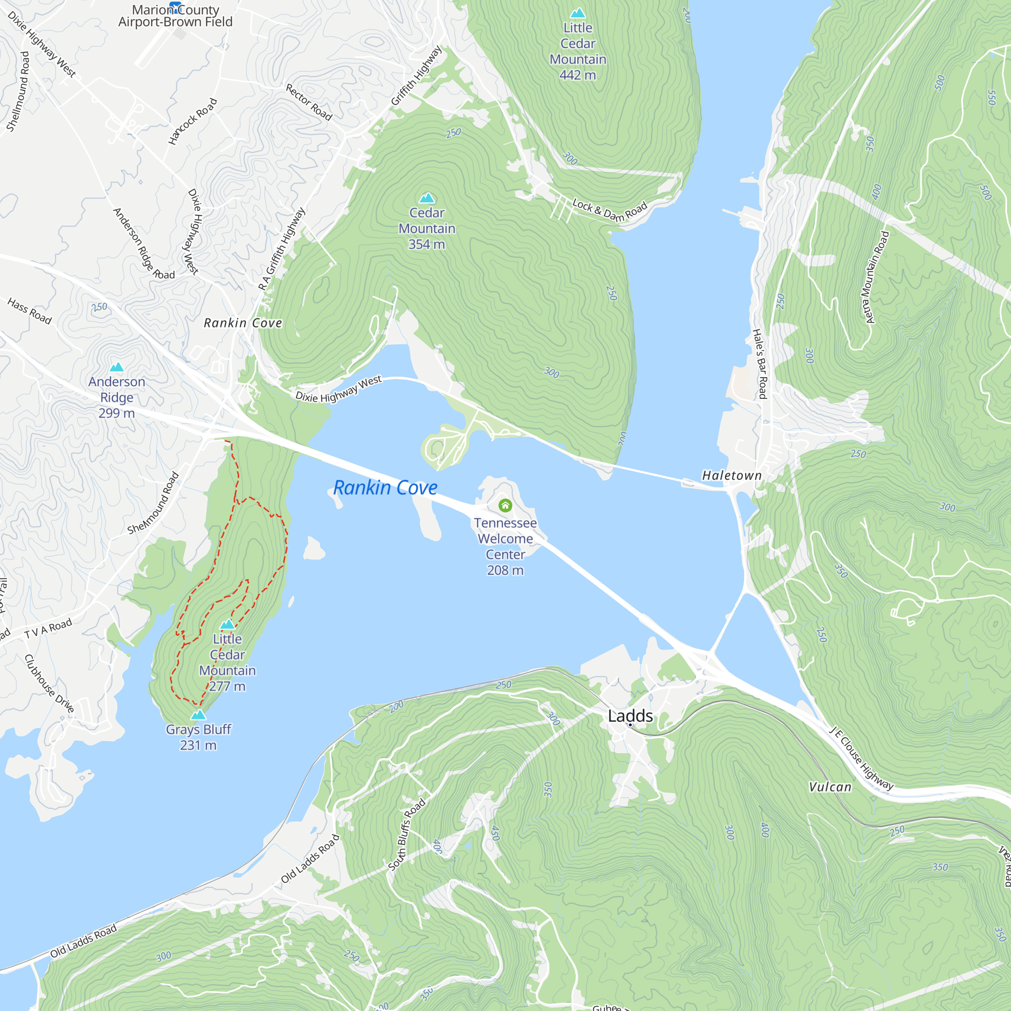 Tennessee Welcome Center map