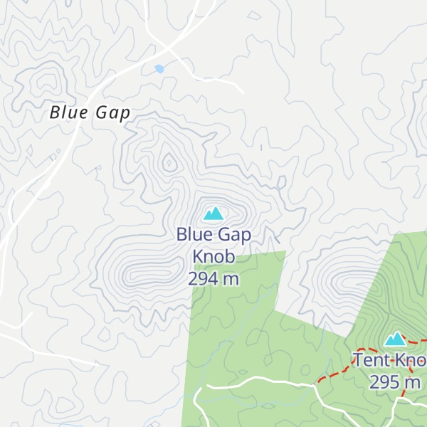 Map of Blue Gap Knob