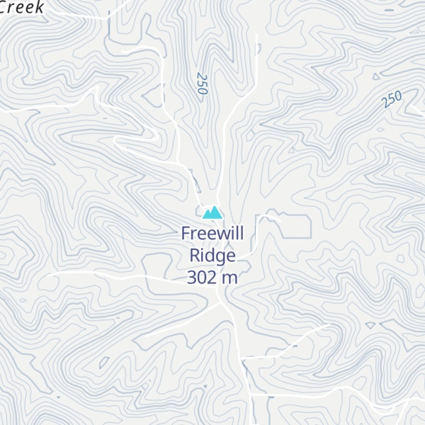 Map of Freewill Ridge