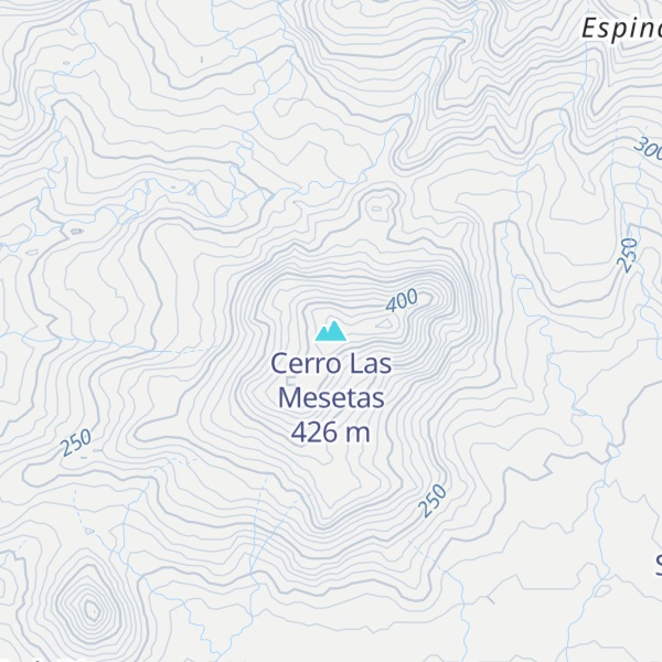 Map of Cerro Las Mesetas