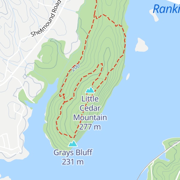 Map of Little Cedar Mountain